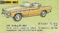 <a href='../files/catalogue/Corgi/228/1963228.jpg' target='dimg'>Corgi 1963 228  Volvo P 1800</a>